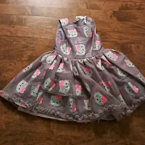 H&M | Dresses | Hello Kitty Formal Silver Pink Dress Hm Size 52 | Poshmark